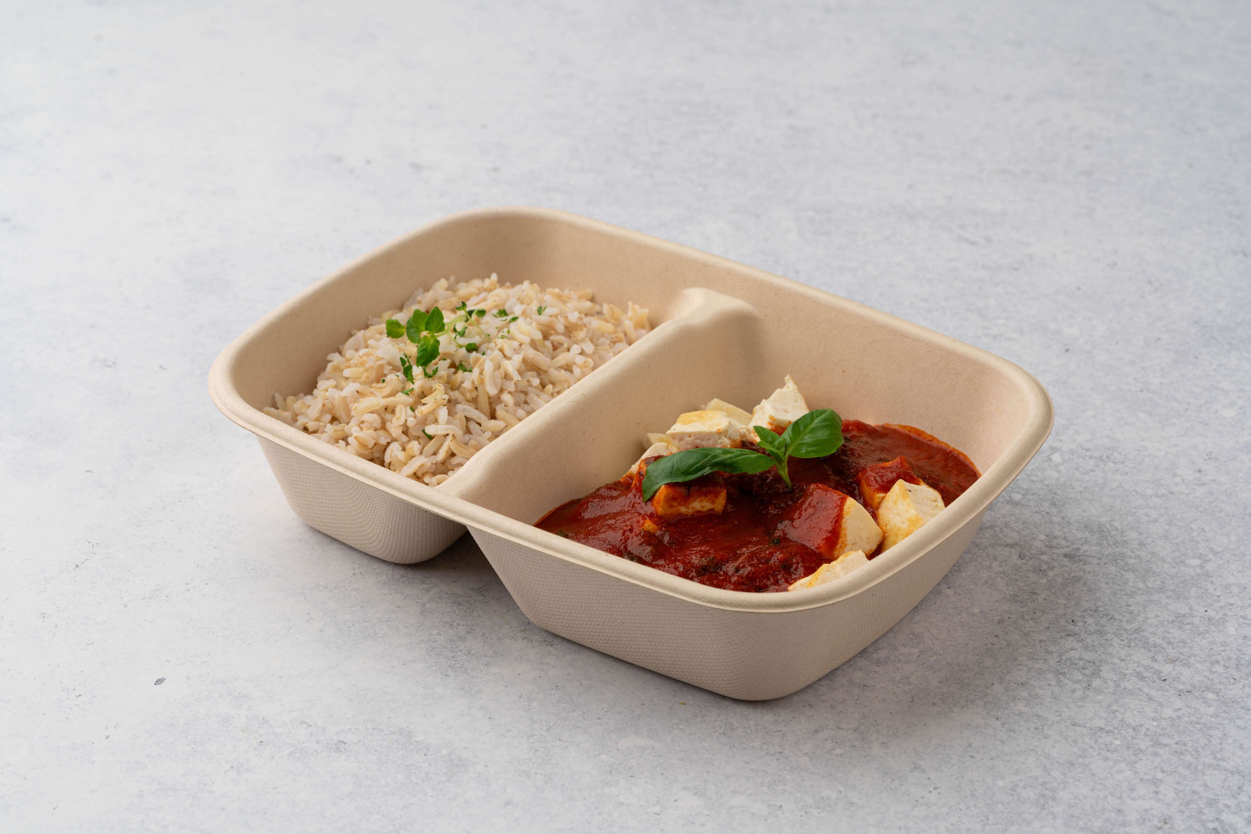 Tofu Spinach Stew With Brown Rice